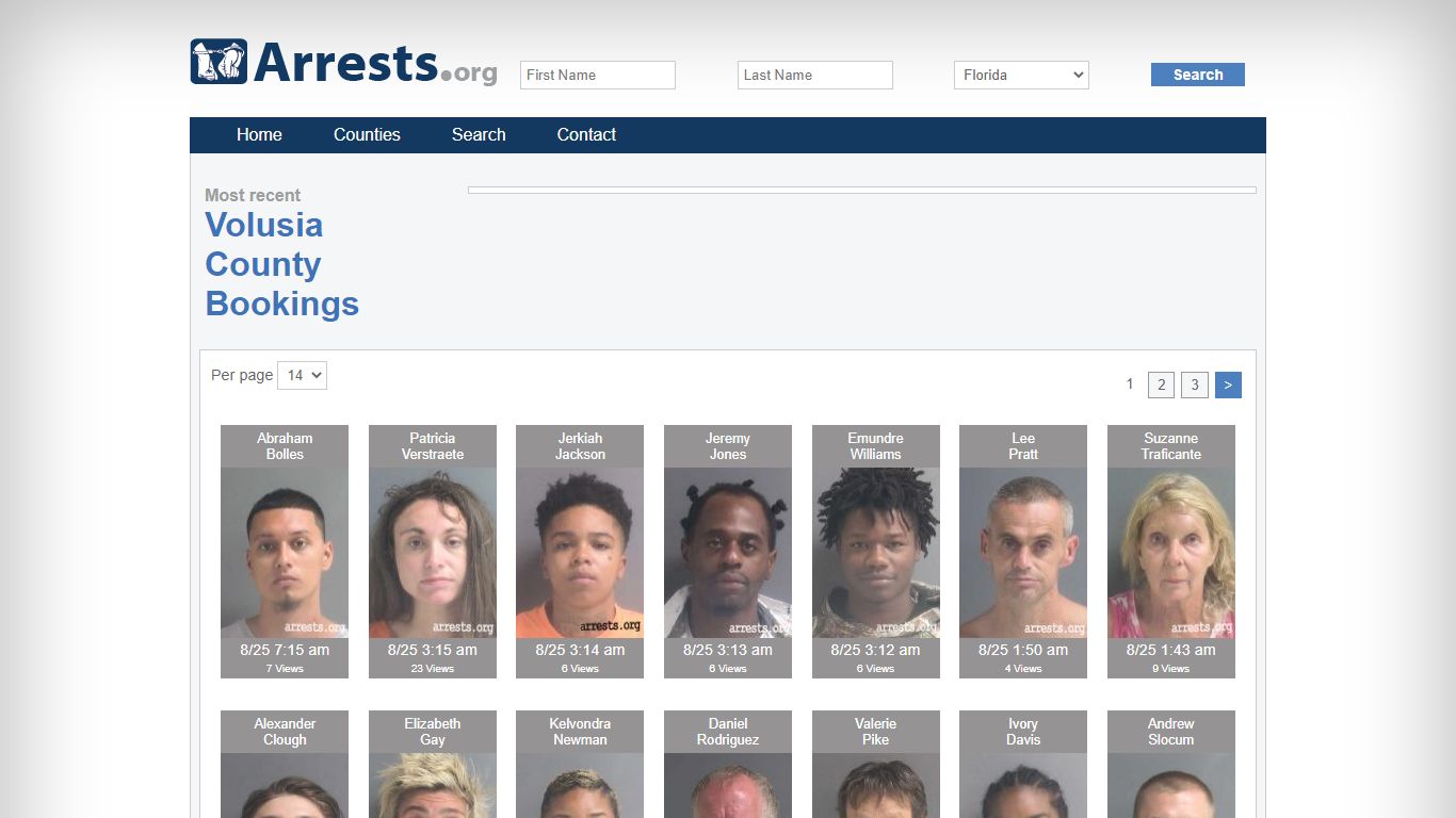 Volusia County Arrests and Inmate Search
